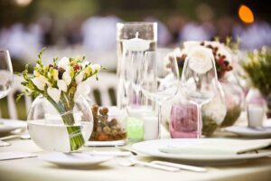 Un centre de table pour un mariage