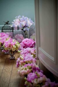 Une décoration florale dans des tons de couleurs douces