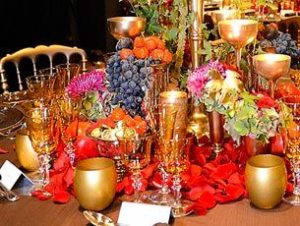 centres de tables richement décorés