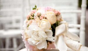 Un bouquet de mariée réalisé par nos fleuristes