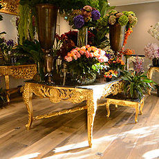 Intérieur boutique fleuriste boulevard Princesse Charlotte