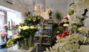 L'intérieur de la boutique avec ses fleurs, ses plantes et sa déco