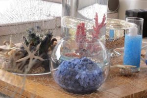 A marine atmosphere for the floral decoration of this boat