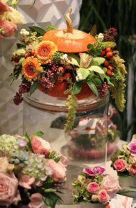 Fleurs et citrouilles pour Halloween