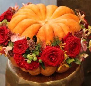 Halloween flowers and pumpkins in Monaco
