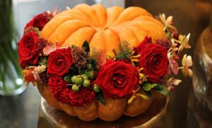 A florist creation around the theme of Halloween