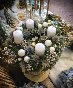 A Christmas flower crown
