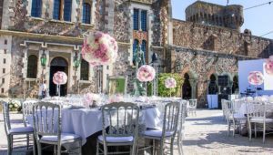 Centre de tables et décoration florales pour un mariage