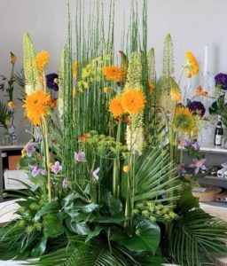 Une création florale originale pour un centre de table