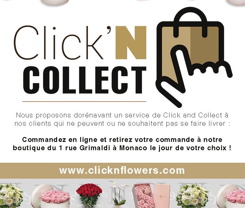 Un service de Click and Collect de fleurs et de bouquets | Narmino  fleuriste décorateur à Monaco