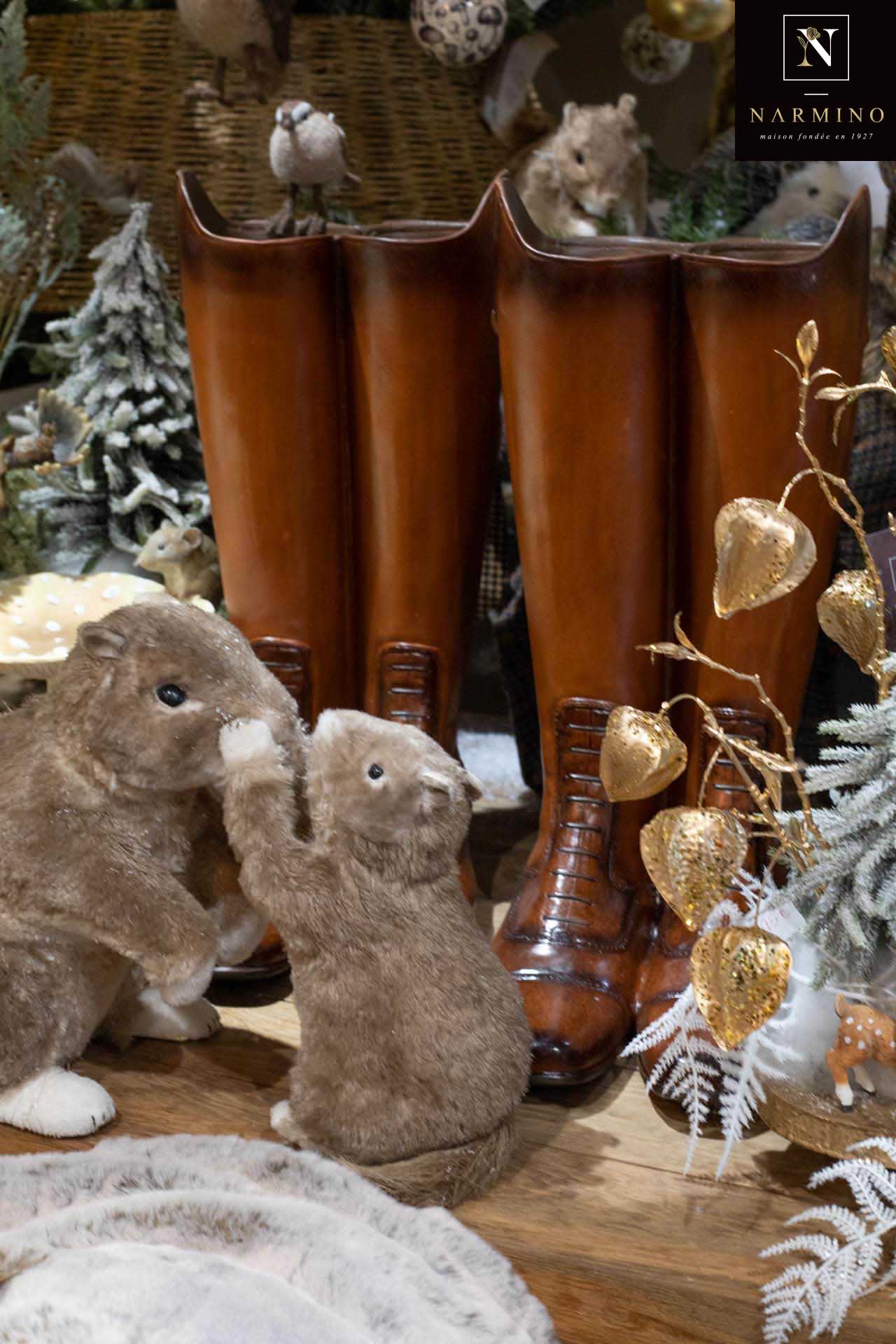 Bottes et écureuils décoratifs