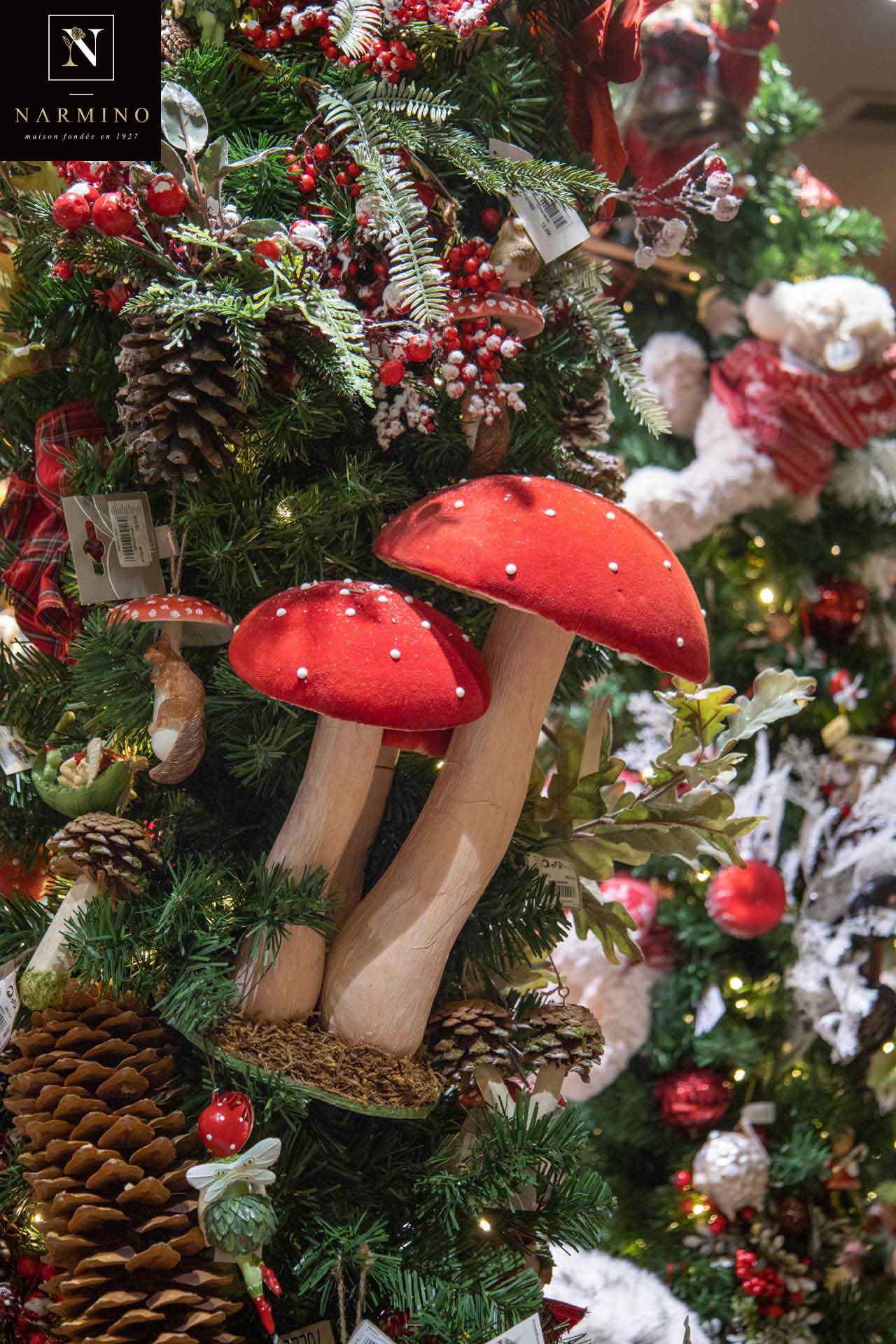 De jolis champignons pour décorer votre sapins de Noël