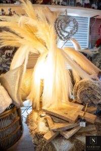 Lampe et objets de décoration