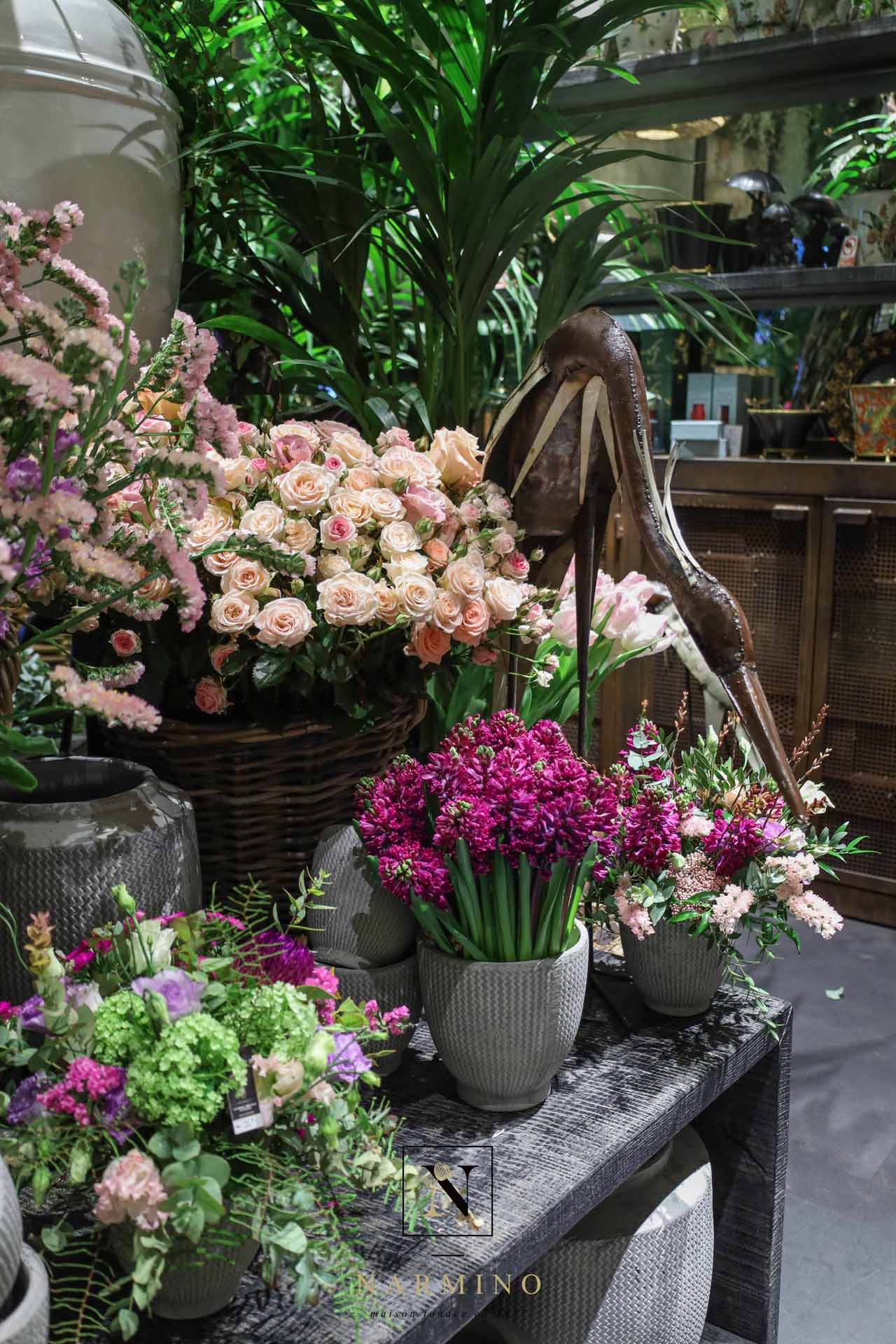 La boutique du fleuriste Narmino à Monaco