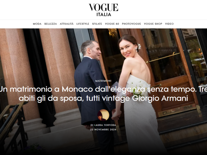 Narmino dans le magazine Vogue Italia