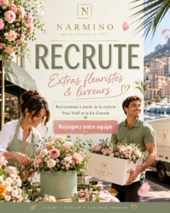 Offre d'emploi de fleuriste et de livreur à Monaco